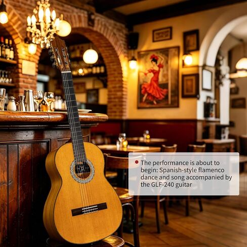 Wishmade Thin Body Acoustic-Electric Guitar, 39 Inch Nylon String Guitar for Beginner Adults -Natural in Saudi Arabia