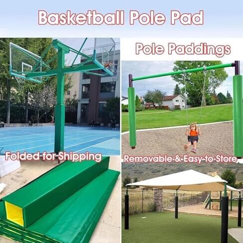 Thick Foam Basketball Hoop Post Padding - Durable Goal Protector Wrap for Safety, Fits Tall Round Poles - Heavy-Duty Foam Padding for Basketball Goals and Sports Equipment in Kuwait