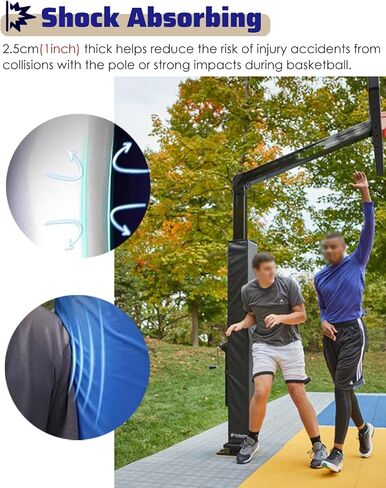 Square Pole Cushion Padding Wrap, 3ft Thick 1-Inch Square Post Protector for Gym, Basketball Pole Covers, Basement Floor Safety Padding in Kuwait