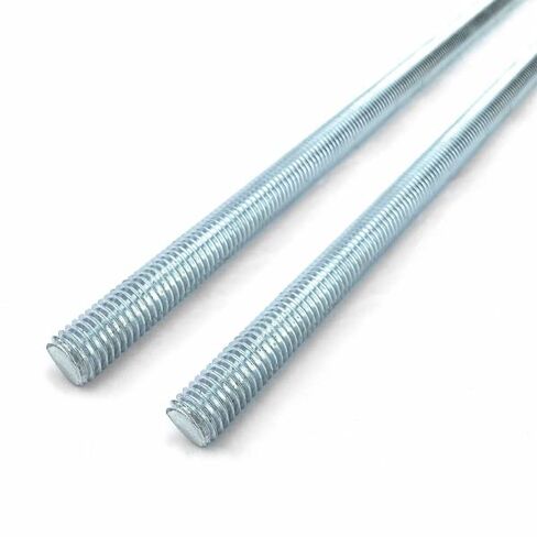 (2 Pieces) 12-24x3' ft Fully Threaded Rod Grade A UNC Coarse Full Threads Zinc Clear in Kuwait