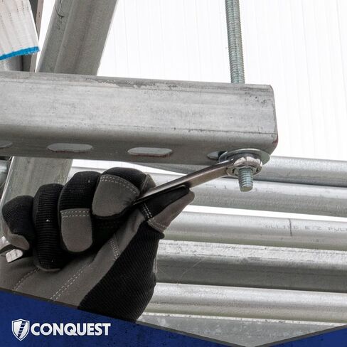 Conquest A307 قضيب ملولب مجلفن بالغمس الساخن 1/2 بوصة - 13 × 12 بوصة (8 عبوات) - قضبان ذات خيوط خشنة - تم تصنيعها وفقًا لمعايير ASTM A307 in Kuwait