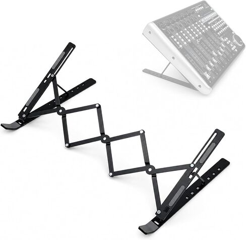 Musiin Music Production Equipment Stand Compatible with Behringer X-TOUCH,Tascam Podcast Station Mixcast 4,Roland MC-707,Adjustable Length, Foldable Design(X-Large) in Kuwait