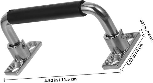 KALLORY Heavy Duty Stainless Steel Foldable U-Shaped Handle with Anti-Slip Grip for Flight Case and Equipment Box, Sturdy Flat Box Handle for Toolboxes and Storage Solutions in Kuwait
