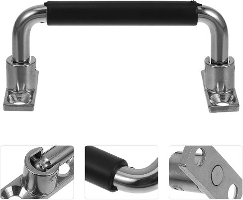 KALLORY Heavy Duty Stainless Steel Foldable U-Shaped Handle with Anti-Slip Grip for Flight Case and Equipment Box, Sturdy Flat Box Handle for Toolboxes and Storage Solutions in Kuwait