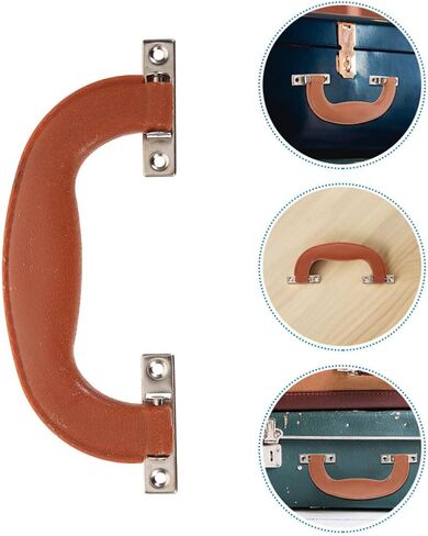 Homoyoyo 4pcs Universal Replacement Suitcase Handle Grip for Cosmetic Cases and Toolboxes, Metal and Plastic Construction with High Strength and Hole Spacing of 3.9cm and 7.8cm, Ergonomic in Kuwait