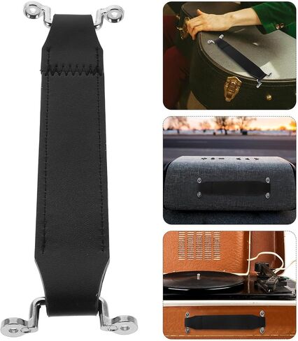 Guitar Amplifier Handle Replacement Pu Leather with Metal Mounting Plates Sturdy and Versatile Carrying Handle Vintage Style for Drawers and Luggage for Home and Travel Use in Kuwait
