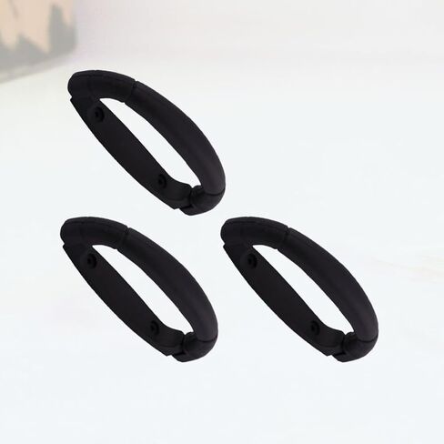 Uonlytech 3pcs Black Plastic Folding Handles for Battery Box and Panel, Ergonomic Non-Slip Pull Handles with Long Time Use and Rust-Resistant Sturdy Material in Kuwait