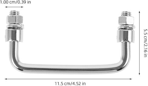 SHINEOFI Heavy Duty Folding Pull Handle for Industrial Cabinets and Toolboxes, Iron Chrome Plated with Reliable Performance and Non-Slip Grip, Silver 3.9 Inch Chest Handle Suitable in Kuwait