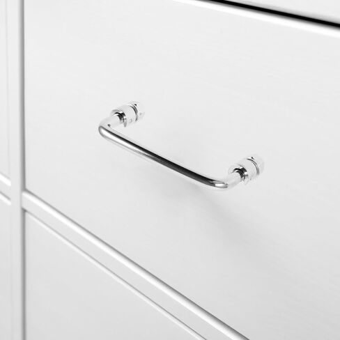 SHINEOFI Heavy Duty Folding Pull Handle for Industrial Cabinets and Toolboxes, Iron Chrome Plated with Reliable Performance and Non-Slip Grip, Silver 3.9 Inch Chest Handle Suitable in Kuwait