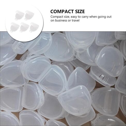Tooth Storage Boxes with Simple Shape 5pcs Scratch Resistant Pp Material Easy to Carry Compact Tooth Holder Cases for Braces and Dentures for Travel and Business in Kuwait