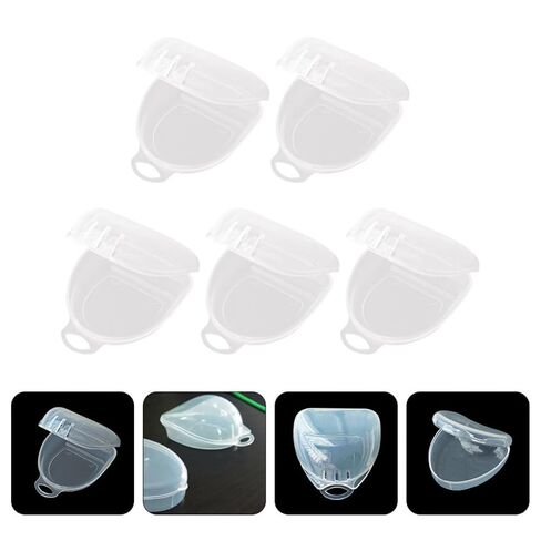 Tooth Storage Boxes with Simple Shape 5pcs Scratch Resistant Pp Material Easy to Carry Compact Tooth Holder Cases for Braces and Dentures for Travel and Business in Kuwait