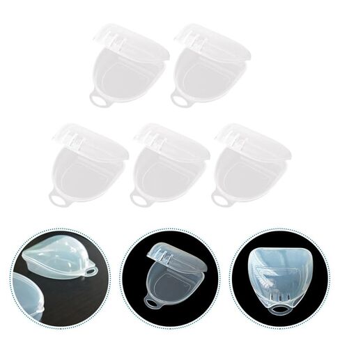 Tooth Storage Boxes with Simple Shape 5pcs Scratch Resistant Pp Material Easy to Carry Compact Tooth Holder Cases for Braces and Dentures for Travel and Business in Kuwait