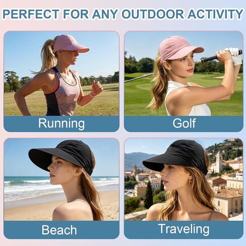 2 Pcs Sun Protection Baseball Hat for Men and Women Lightweight Wide Brim Outdoor Hats, Adjustable Quick-Dry Wide Brim Baseball Cap Black in Kuwait
