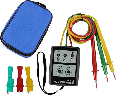 3 Phase Sequences Presences Rotation Tester Indicators Detectors Meter with LED 60V-600V 3 Phase Rotation Tester Tool in Kuwait