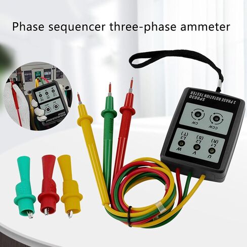 3 Phase Sequences Presences Rotation Tester Indicators Detectors Meter with LED 60V-600V 3 Phase Rotation Tester Tool in Kuwait
