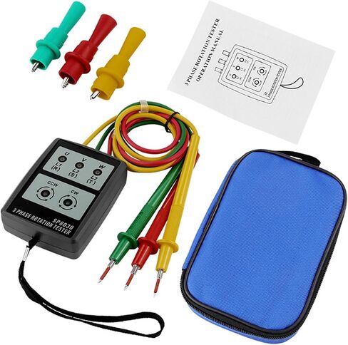 3 Phase Sequences Presences Rotation Tester Indicators Detectors Meter with LED 60V-600V 3 Phase Rotation Tester Tool in Kuwait