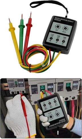 3 Phase Sequences Presences Rotation Tester Indicators Detectors Meter with LED 60V-600V 3 Phase Rotation Tester Tool in Kuwait