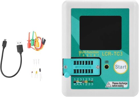 جهاز اختبار الترانزستورات الرقمية مع شحن USB ومعايرة تلقائية لاختبار المكونات الإلكترونية جهاز اختبار المكونات متعدد الوظائف in Kuwait