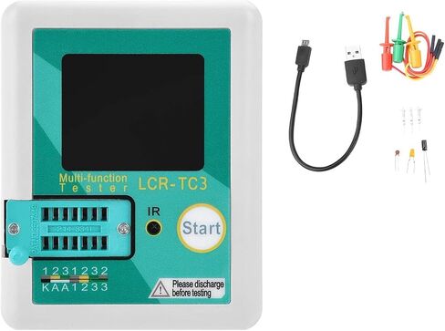 جهاز اختبار الترانزستورات الرقمية مع شحن USB ومعايرة تلقائية لاختبار المكونات الإلكترونية جهاز اختبار المكونات متعدد الوظائف in Kuwait