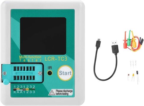 جهاز اختبار الترانزستورات الرقمية مع شحن USB ومعايرة تلقائية لاختبار المكونات الإلكترونية جهاز اختبار المكونات متعدد الوظائف in Kuwait