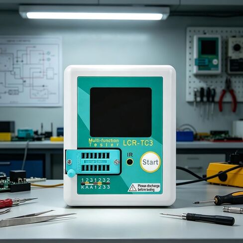 جهاز اختبار الترانزستورات الرقمية مع شحن USB ومعايرة تلقائية لاختبار المكونات الإلكترونية جهاز اختبار المكونات متعدد الوظائف in Kuwait