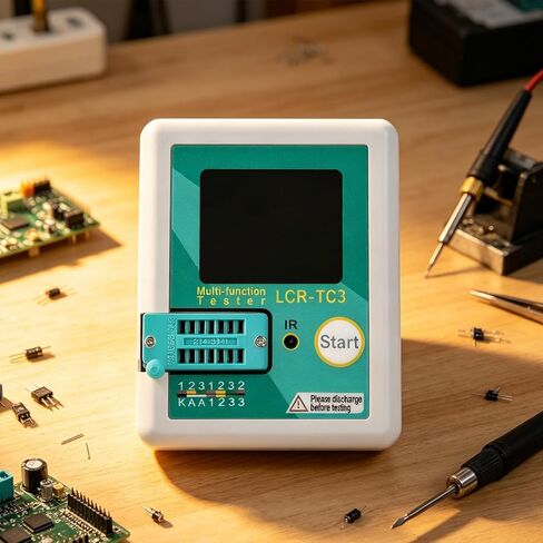 جهاز اختبار الترانزستورات الرقمية مع شحن USB ومعايرة تلقائية لاختبار المكونات الإلكترونية جهاز اختبار المكونات متعدد الوظائف in Kuwait