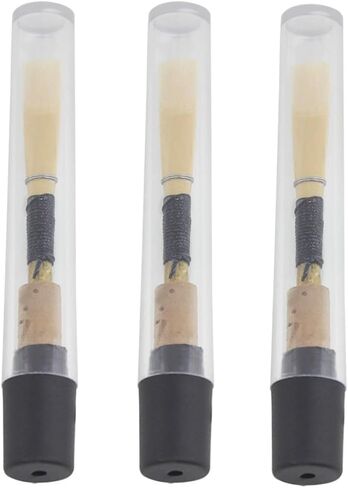 3 Pcs Natural Cane Oboe Reeds Replacement Set Wind Instrument Accessories for Beginner Musicians Black in Kuwait