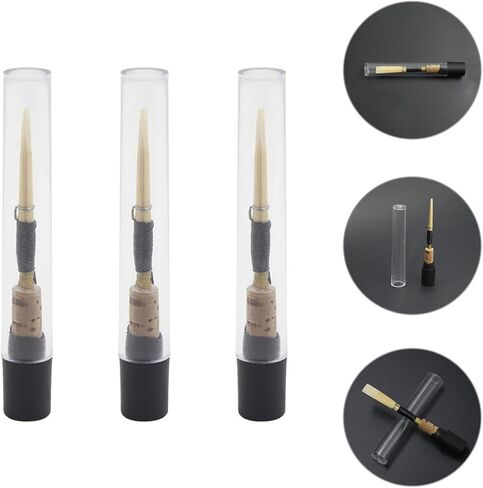 BESPORTBLE 3 Pcs Natural Cane Oboe Reeds Replacement Reeds for Beginner Wind Instrument Parts with Tube Sleeve Black in Kuwait