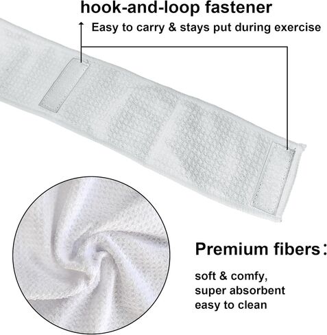 WAKALALA Football Streamer Towel with Hook and Loop, Super Absorbent, White | Quick-Dry, Microfiber, Ultra-Lightweight, Cleaning Visors, Hands and Gloves in Kuwait