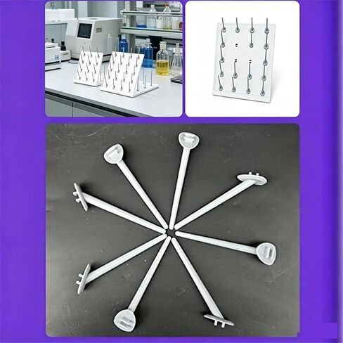 Laboratory Equipment Drying Rack, Mobile Laboratory Drying Rack, Detachable Drip Rod, Distance Between The Drip Rods is 9.5cm, for Research Institutes in Kuwait