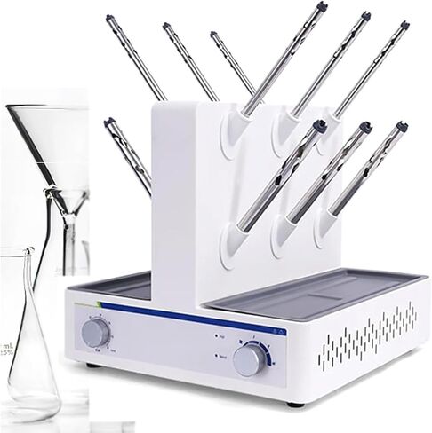 Lab Electric Drying Rack, Test Tube Bottle Drying Machine with 12 Duct, Adjustable Temperature 0~85℃ and 0~1H Timing, Dry Evenly, No Residual Water Stains, for Glass Test Tube in Kuwait