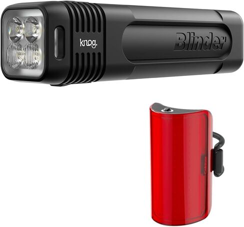 Knog Blinder 900 Headlight & Mid Cobber Bike Tail Light Set - 900 Lumen Front Bike Light, 170 Lumen Rear Bicycle Light with 330° Visibility, Long Battery Life, Multiple Mounts | bike-headlight-taillight-combinations in Kuwait