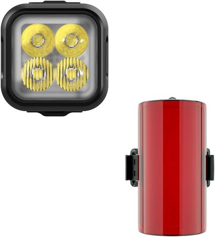 Knog Blinder 900 Headlight & Mid Cobber Bike Tail Light Set - 900 Lumen Front Bike Light, 170 Lumen Rear Bicycle Light with 330° Visibility, Long Battery Life, Multiple Mounts | bike-headlight-taillight-combinations in Kuwait