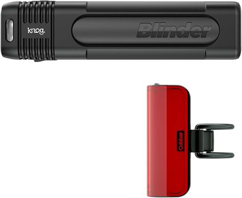 Knog Blinder 900 Headlight & Mid Cobber Bike Tail Light Set - 900 Lumen Front Bike Light, 170 Lumen Rear Bicycle Light with 330° Visibility, Long Battery Life, Multiple Mounts | bike-headlight-taillight-combinations in Kuwait