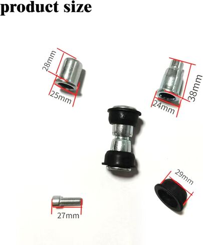 Suspension Frame Pivot Lock Bolt with 28.8MM Nuts – Bike Unit Bushing for Shock Absorption, Compatible with Mountain MTB Rear Triangle Linkage Replacement Part in Kuwait
