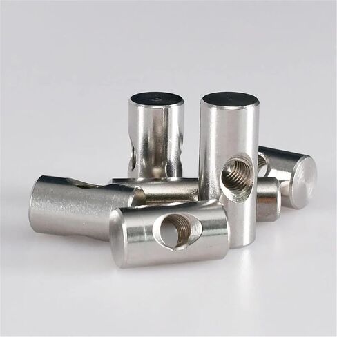 Barrel Bolt, M4 M5 M6 Stainless Steel Cylindrical Pin Dowel Hammer Embedded Nut for Wood Furniture in Kuwait