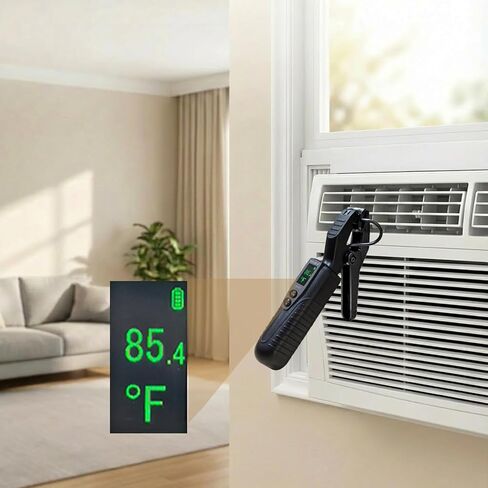 Clamp On Wireless Temperature Probe – High Accuracy Pipe Thermometer Meter for HVAC, Refrigeration & AC Systems, Range -58°F to 302°F, Battery-Powered, Easy-Read Display with Backlight in Kuwait