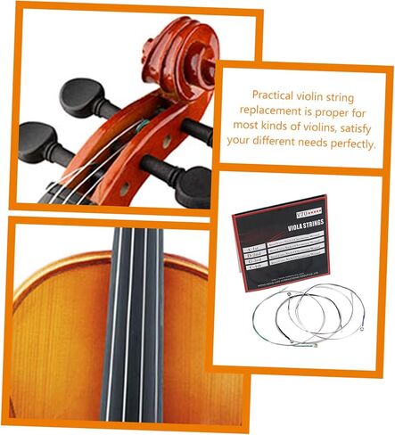 4pcs Metal Strings Replacement Standard Tension Wire Strings for Beginners and Professionals Accessories in Kuwait