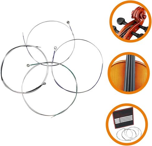 4pcs Metal Strings Replacement Standard Tension Wire Strings for Beginners and Professionals Accessories in Kuwait