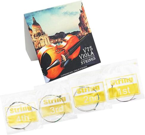 FRCOLOR 4pcs Stainless Steel Strings Replacement Metal Strings with Standard Tension for Beginners and Professionals Tone for Violas in Kuwait