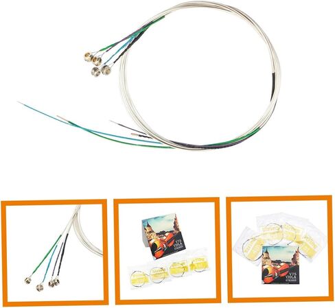 FRCOLOR 4pcs Stainless Steel Strings Replacement Metal Strings with Standard Tension for Beginners and Professionals Tone for Violas in Kuwait