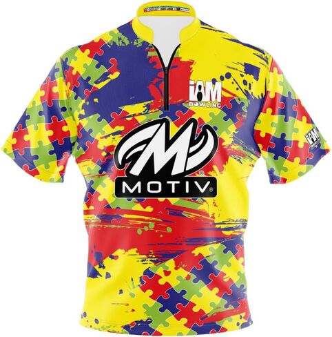 Logo Infusion I AM Bowling Jersey Short Sleeve Sash Collar 2182-MT Made in USA Motiv in Kuwait