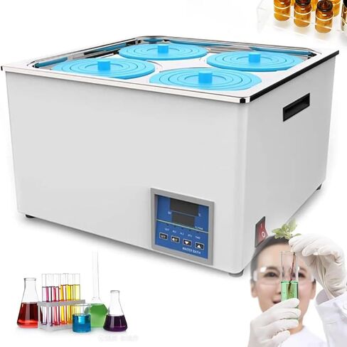 Digital Thermostatic Lab Water Bath, Water Bath Heater 4/6 Hole Stainless Steel Inner Tank, Exactitud 0.01℃, Thermostatic Water Bath with Digital Display (4 Holes) in Kuwait