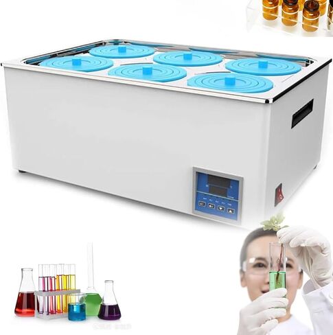 Digital Thermostatic Lab Water Bath, Water Bath Heater 4/6 Hole Stainless Steel Inner Tank, Exactitud 0.01℃, Thermostatic Water Bath (6 Holes) in Kuwait