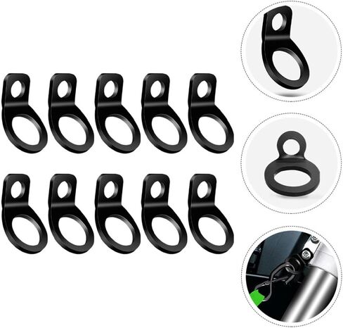 Tie Down Anchor Hooks Compact Design Heavy Duty Stainless Steel 10pcs Not Easy to Deform for Cargo and Camping Gear Use on Boats and Rvs in Kuwait