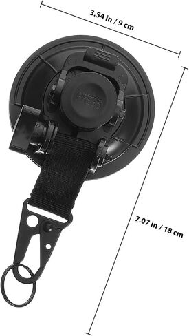 Heavy Duty Suction Cup Hooks for Securing Tents and Pet Car, Waterproof Nylon and Plastic Material, Easy Installation Black Camping Tie Down Suction Cups for Outdoor Use in Kuwait