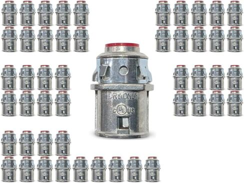COREX 3/8" Snap-In MC/AC Connector with Insulated Throat, 1/2" knockout - 50-Pack in Kuwait