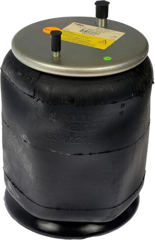 Dayton Parts 452-9321L Air Spring, Rolling Lobe, Steel Piston, 16.93" Static Height, 9" Top Plate Diameter, 10.24" Piston Diameter, Two Stud Top Plate, Four Hole Piston in Kuwait