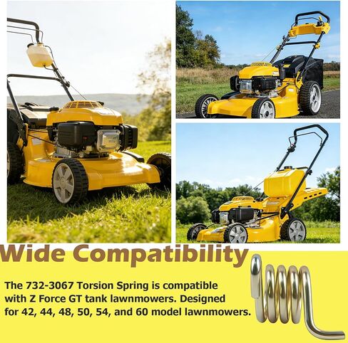 732-3067 Torsion Spring، يناسب جزازة العشب Cub Cadet Z-Force GT Tank | يناسب موديلات 42 بوصة و44 بوصة و48 بوصة و50 بوصة و54 بوصة و60 بوصة 2550 و2544؛ يستبدل 19A40013، 19B40016، 208، و209 in Kuwait