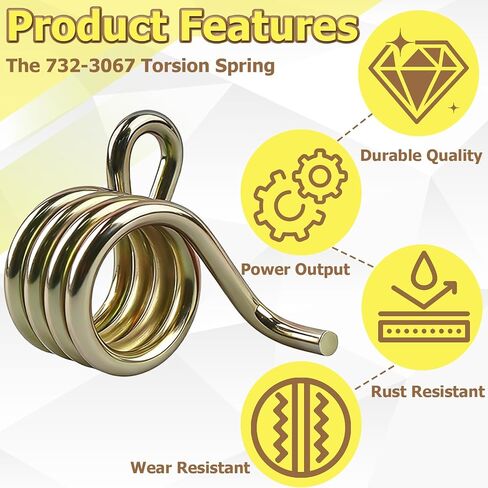 732-3067 Torsion Spring، يناسب جزازة العشب Cub Cadet Z-Force GT Tank | يناسب موديلات 42 بوصة و44 بوصة و48 بوصة و50 بوصة و54 بوصة و60 بوصة 2550 و2544؛ يستبدل 19A40013، 19B40016، 208، و209 in Kuwait